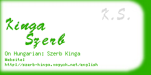 kinga szerb business card